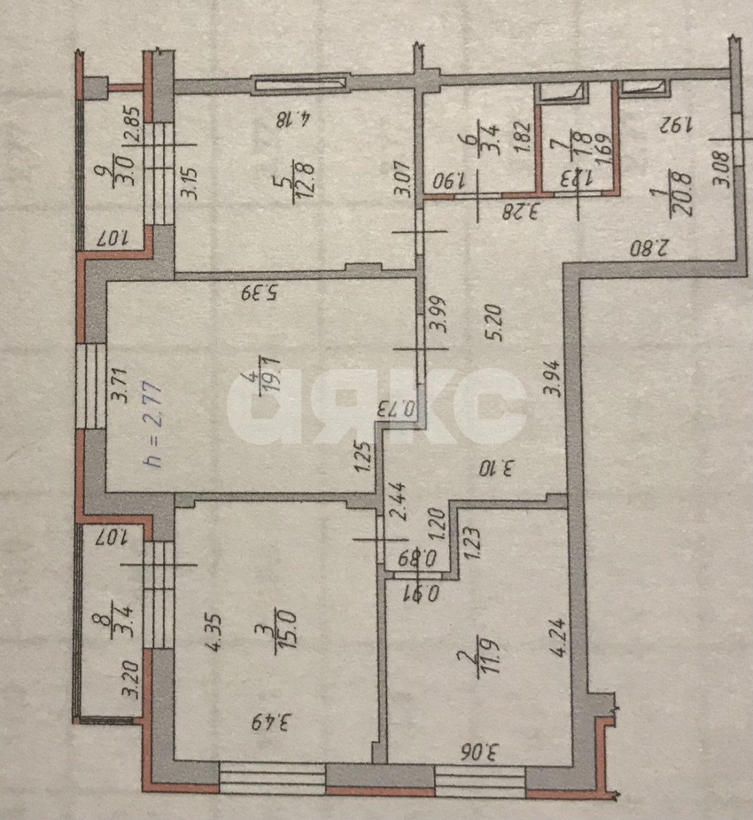 Фото №13: 3-комнатная квартира 91 м² - Раменское, мкр. МЖК, ул. Дергаевская, 14