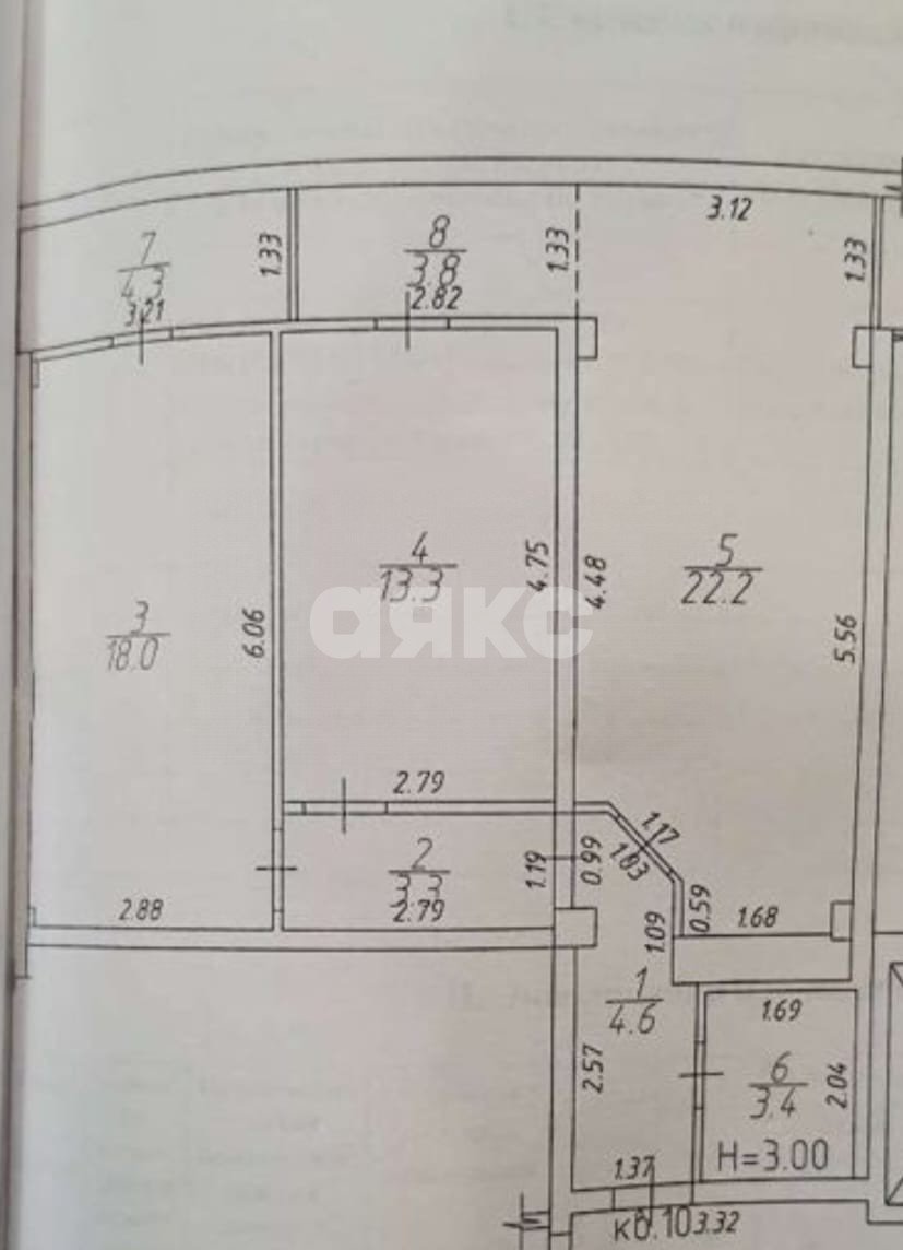 Фото №11: 3-комнатная квартира 72 м² - Анапа, ул. Лермонтова, 116