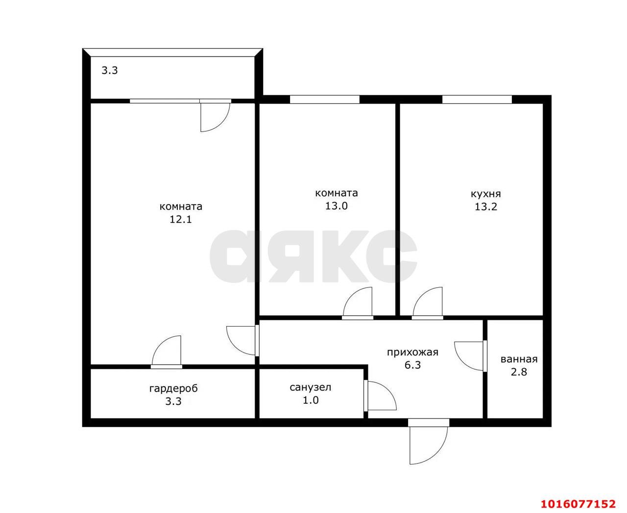 Фото №16: 2-комнатная квартира 55 м² - Краснодар, Центральный внутригородской округ, Черёмушки, мкр. жилой комплекс Южный Парк, ул. Старокубанская, 2/4к2
