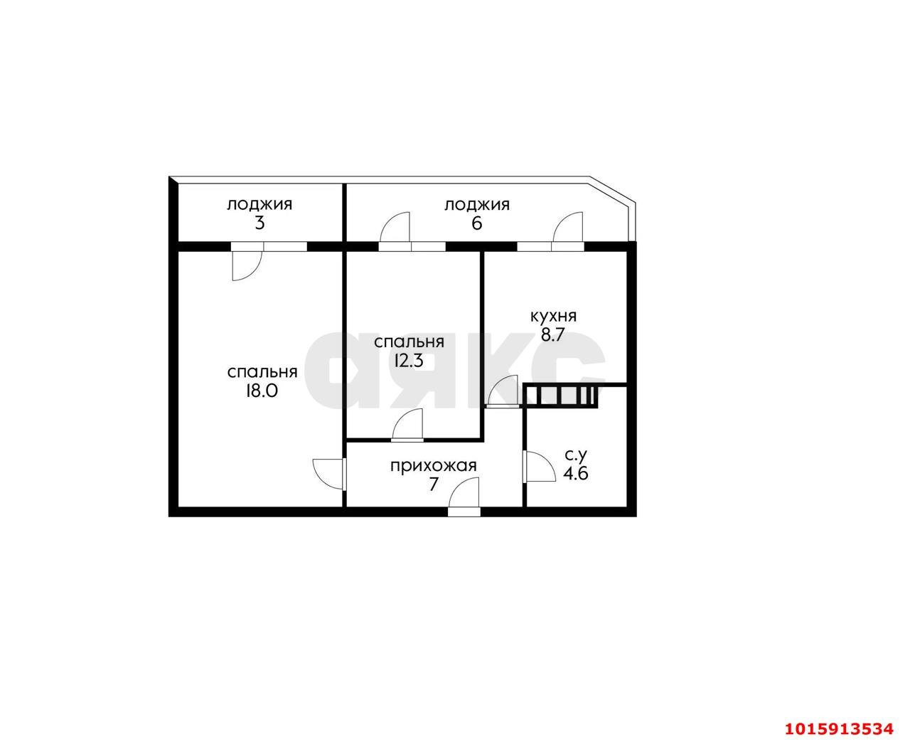 Фото №9: 2-комнатная квартира 55 м² - Краснодар, Прикубанский внутригородской округ, Панорама, мкр. ЖК Флотилия, ул. имени 40-летия Победы, 178к4