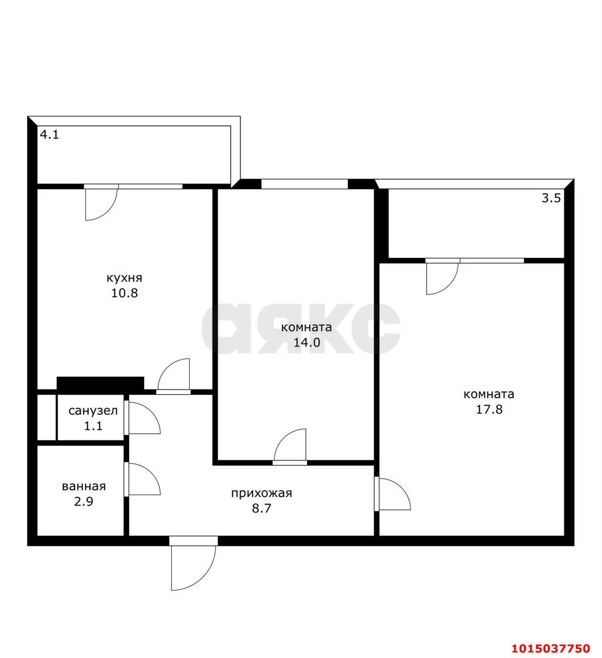 Фото №20: 2-комнатная квартира 63 м² - Краснодар, Прикубанский внутригородской округ, мкр. Военный городок № 109, ул. Кореновская, 67