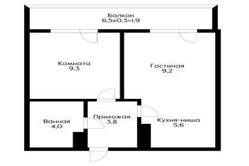 Фото №2: 1-комнатная квартира 32 м² - Краснодар, мкр. жилой комплекс Ракурс, ул. имени Героя Ростовского, 8к3