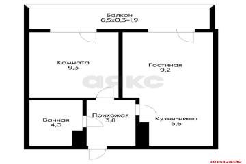 Фото №2: 1-комнатная квартира 32 м² - Краснодар, мкр. жилой комплекс Ракурс, ул. имени Героя Ростовского, 8к7