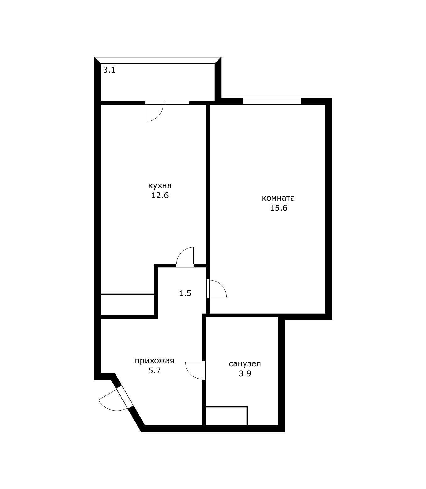 Фото №5: 1-комнатная квартира 42 м² - Краснодар, жилой комплекс Свобода, Прикубанский внутригородской округ, мкр. Краевая Клиническая Больница, ул. Домбайская, 55
