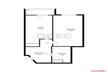 Фото №5: 1-комнатная квартира 42 м² - Краснодар, мкр. Краевая Клиническая Больница, ул. Домбайская, 55