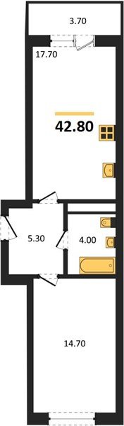 Фото №1: 1-комнатная квартира 42 м² - Берёзовый, жилой комплекс Нова Вита, Прогресс, жилой комплекс Прогресс, мкр. Прикубанский внутригородской округ, ул. имени А.Н. Лодыгина, 6к2/1