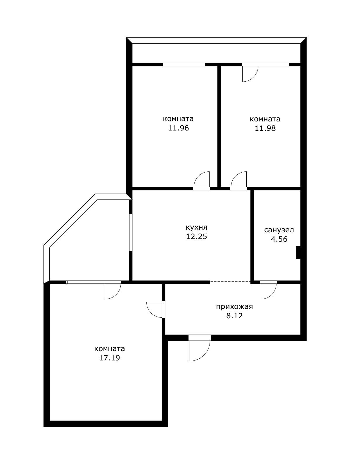Фото №3: 3-комнатная квартира 72 м² - Краснодар, Центральный внутригородской округ, мкр. Центральный, ул. Железнодорожная, 23