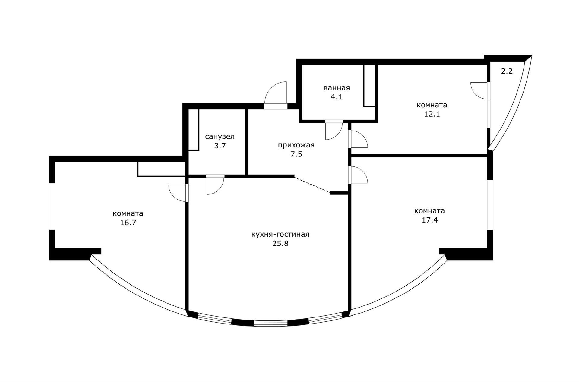Фото №15: 3-комнатная квартира 89 м² - Краснодар, Прикубанский внутригородской округ, Завод Радиоизмерительных Приборов, мкр. имени Петра Метальникова, ул. Тополиная, 40/1