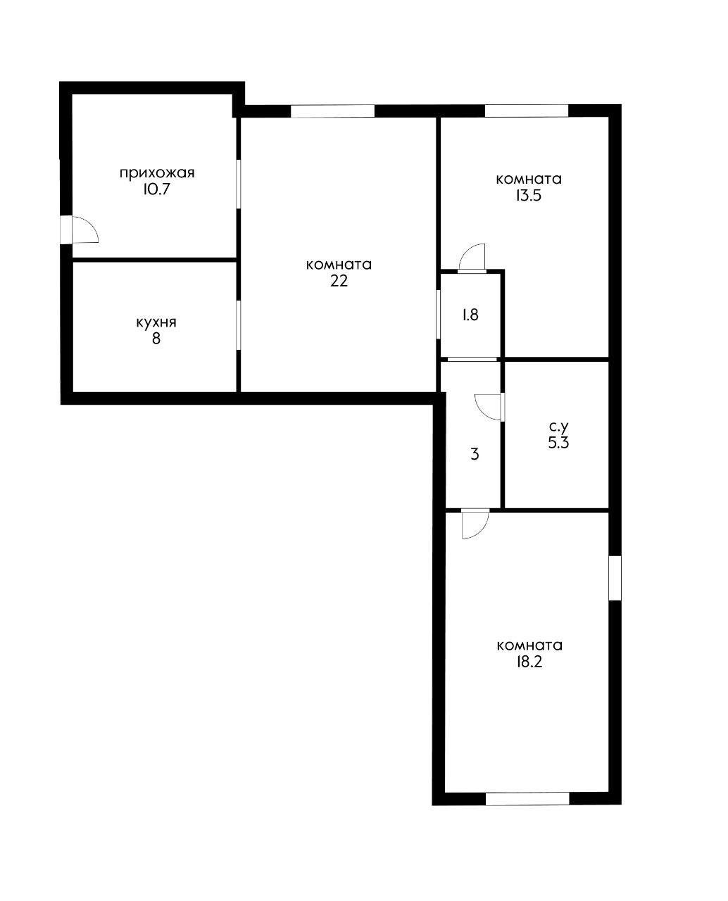 Фото №12: 3-комнатная квартира 82 м² - Краснодар, Западный внутригородской округ, мкр. Фестивальный, ул. Гаражная, 71/1
