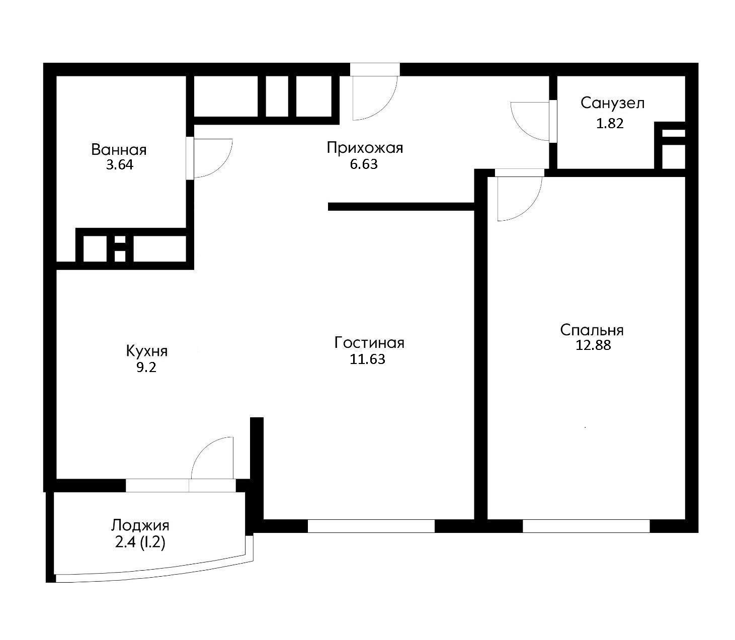 Фото №10: 2-комнатная квартира 48 м² - Краснодар, Прикубанский внутригородской округ, ЖК Лучший, мкр. имени Петра Метальникова, ул. Петра Метальникова, 36