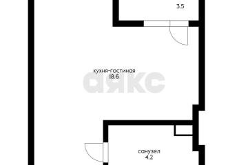 Фото №2: Студия 22 м² - Краснодар, мкр. Светлоград, ул. Красных Партизан, 1/4к8