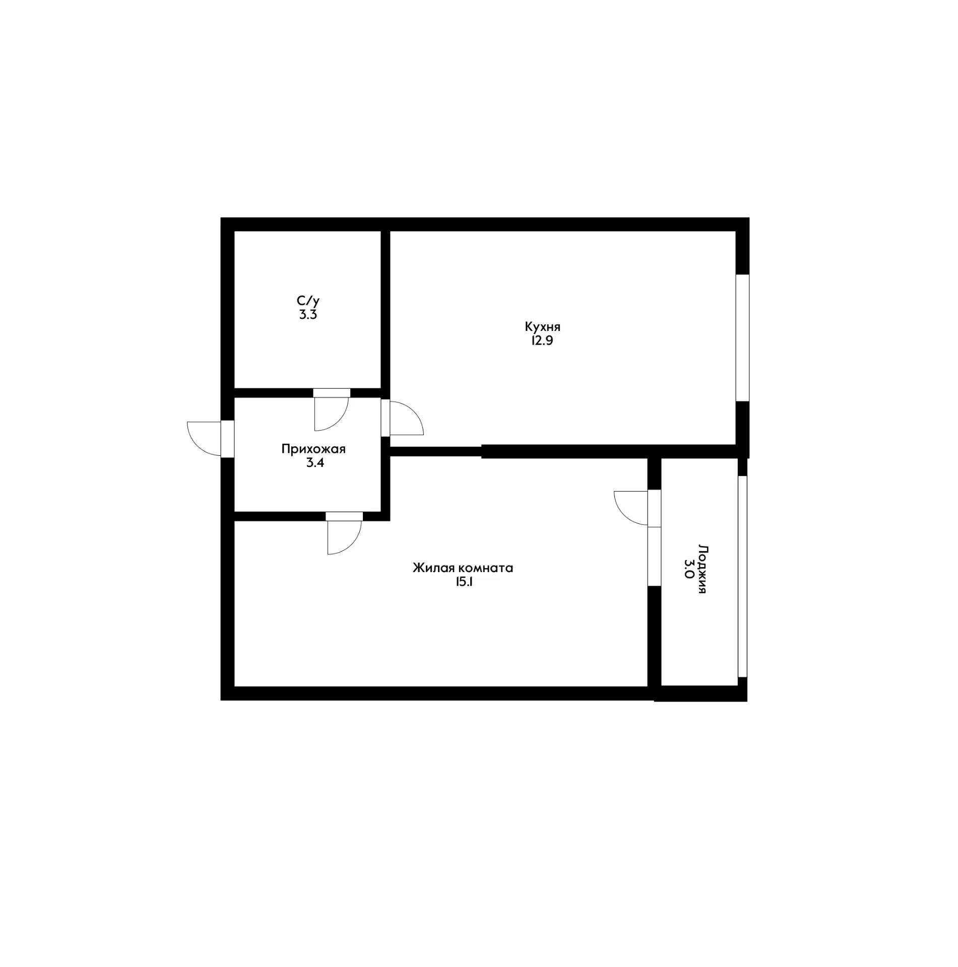 Фото №4: 1-комнатная квартира 37 м² - Краснодар, Прикубанский внутригородской округ, мкр. жилой комплекс Самолёт-5, ул. Ивана Беличенко, 97