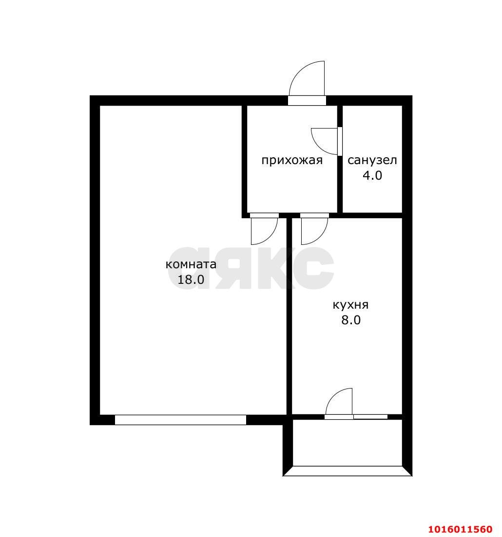 Фото №13: 1-комнатная квартира 38 м² - Краснодар, Прикубанский внутригородской округ, мкр. Губернский, ул. им. Героя Яцкова И.В., 9к3