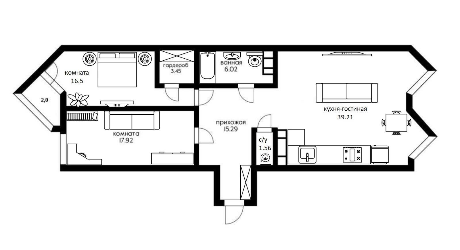 Фото №20: 3-комнатная квартира 103 м² - Краснодар, Пашковский, Карасунский внутригородской округ, мкр. жилой комплекс Империал, ул. Леонида Лаврова, 8к1ск1