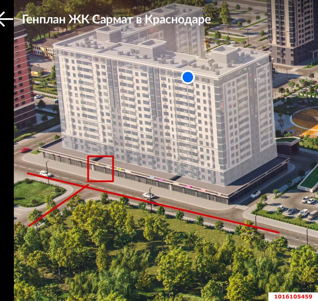 Фото №2: Коммерция 83 м² - Краснодар, Прикубанский внутригородской округ, мкр. жилой комплекс Сармат, ул. Константина Гондаря, 98
