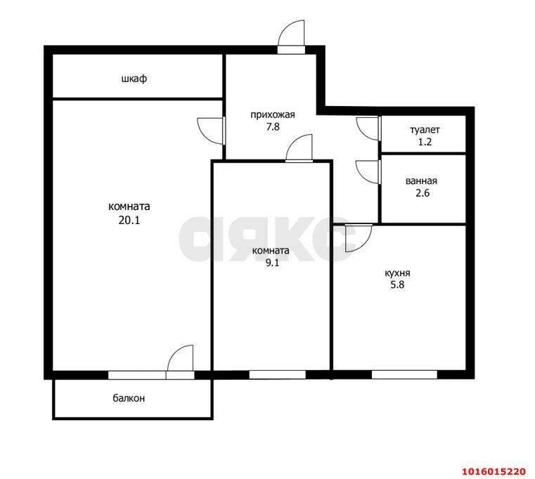 Фото №17: 2-комнатная квартира 46 м² - Краснодар, Центральный внутригородской округ, мкр. Табачная Фабрика, ул. Московская, 2к1