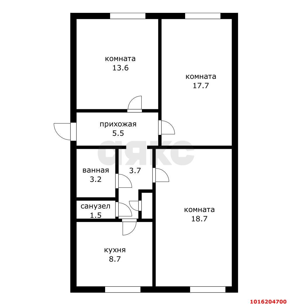 Фото №17: 3-комнатная квартира 73 м² - Краснодар, Центральный внутригородской округ, мкр. Центральный, ул. Коммунаров, 237