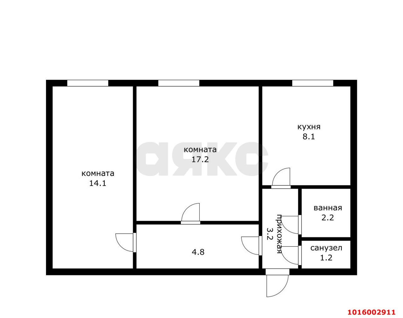 Фото №17: 2-комнатная квартира 51 м² - Тлюстенхабль, ул. Гидростроителей, 12
