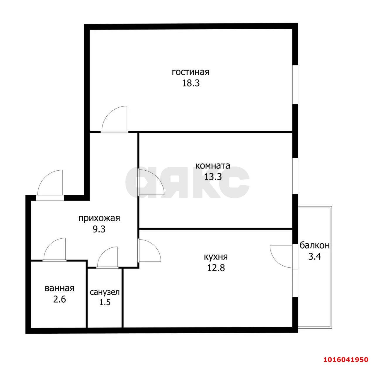 Фото №4: 2-комнатная квартира 61 м² - Краснодар, Прикубанский внутригородской округ, Завод Радиоизмерительных Приборов, мкр. Музыкальный, ул. имени С.С. Прокофьева, 29