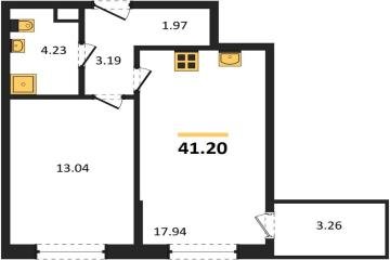 Фото №1: 1-комнатная квартира 41 м² - Краснодар, мкр. Прикубанский внутригородской округ, 