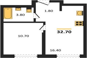Фото №1: 1-комнатная квартира 32 м² - Краснодар, мкр. Прикубанский внутригородской округ, 