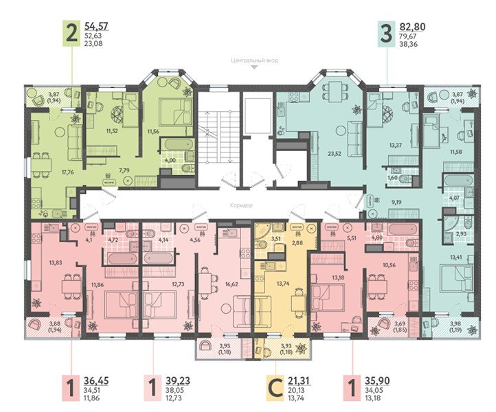 Фото №8: Студия 21 м² - Краснодар, Прикубанский внутригородской округ, мкр. ЖК Тёплые Края, ул. имени Леона Орбели, 9