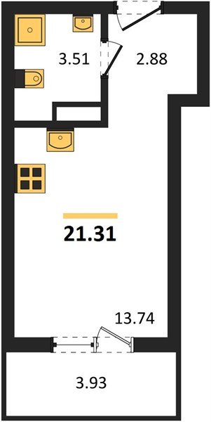 Фото №1: Студия 21 м² - Краснодар, Прикубанский внутригородской округ, мкр. ЖК Тёплые Края, ул. имени Леона Орбели, 9