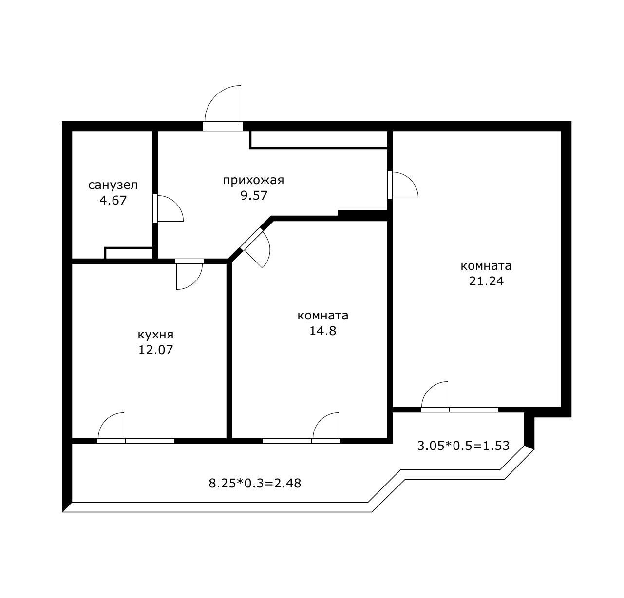 Фото №3: 2-комнатная квартира 66 м² - Краснодар, Прикубанский внутригородской округ, Славянский, мкр. Светлоград, ул. Красных Партизан, 1/4к8