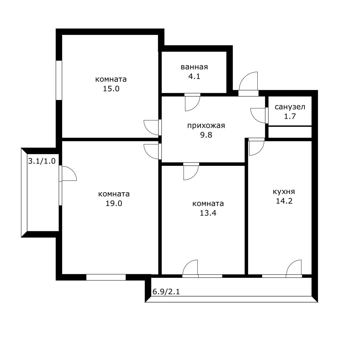 Фото №18: 3-комнатная квартира 80 м² - Краснодар, Карасунский внутригородской округ, Гидростроителей, мкр. жилой комплекс Премьера, ул. Автолюбителей, 1/7к5