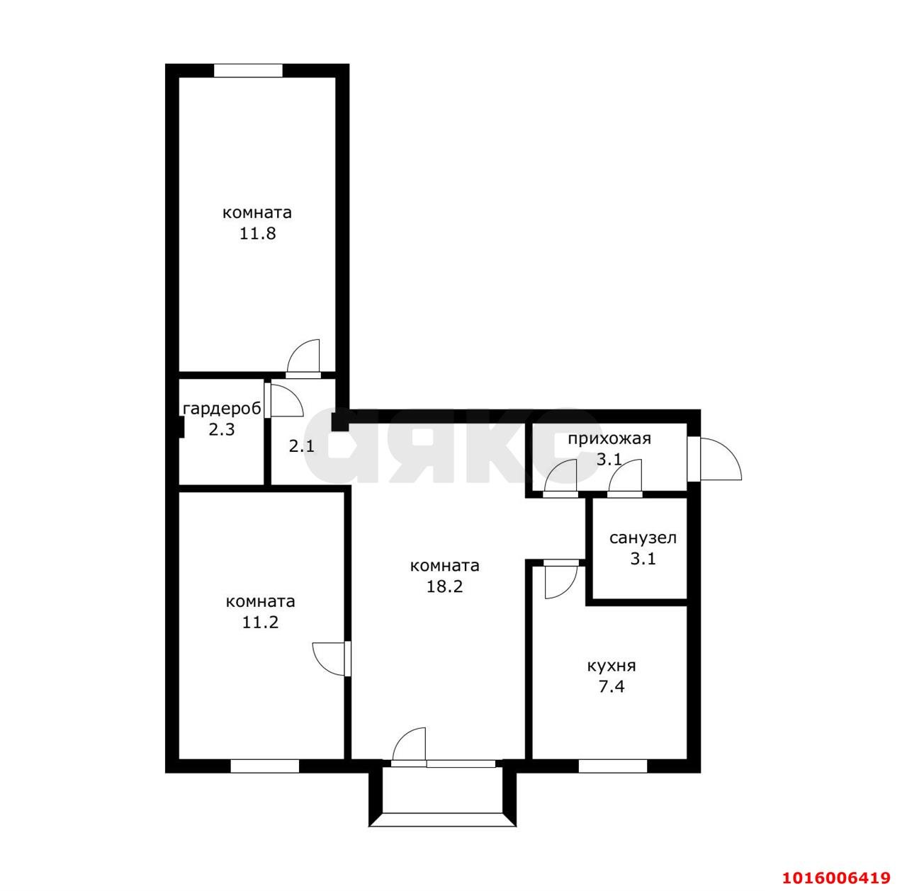 Фото №19: 3-комнатная квартира 62 м² - Краснодар, Центральный внутригородской округ, мкр. Черёмушки, ул. Ставропольская, 248А
