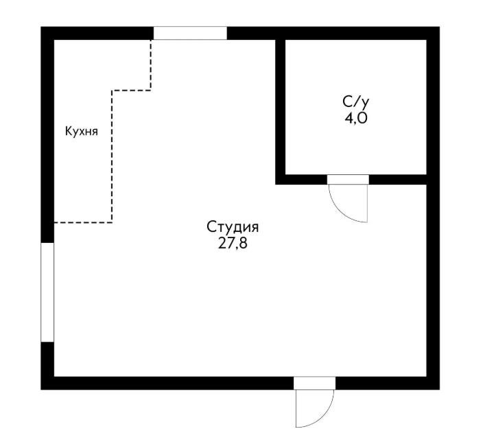 Фото №9: Студия 32 м² - Краснодар, Прикубанский внутригородской округ, мкр. Музыкальный, ул. Чайковского, 25
