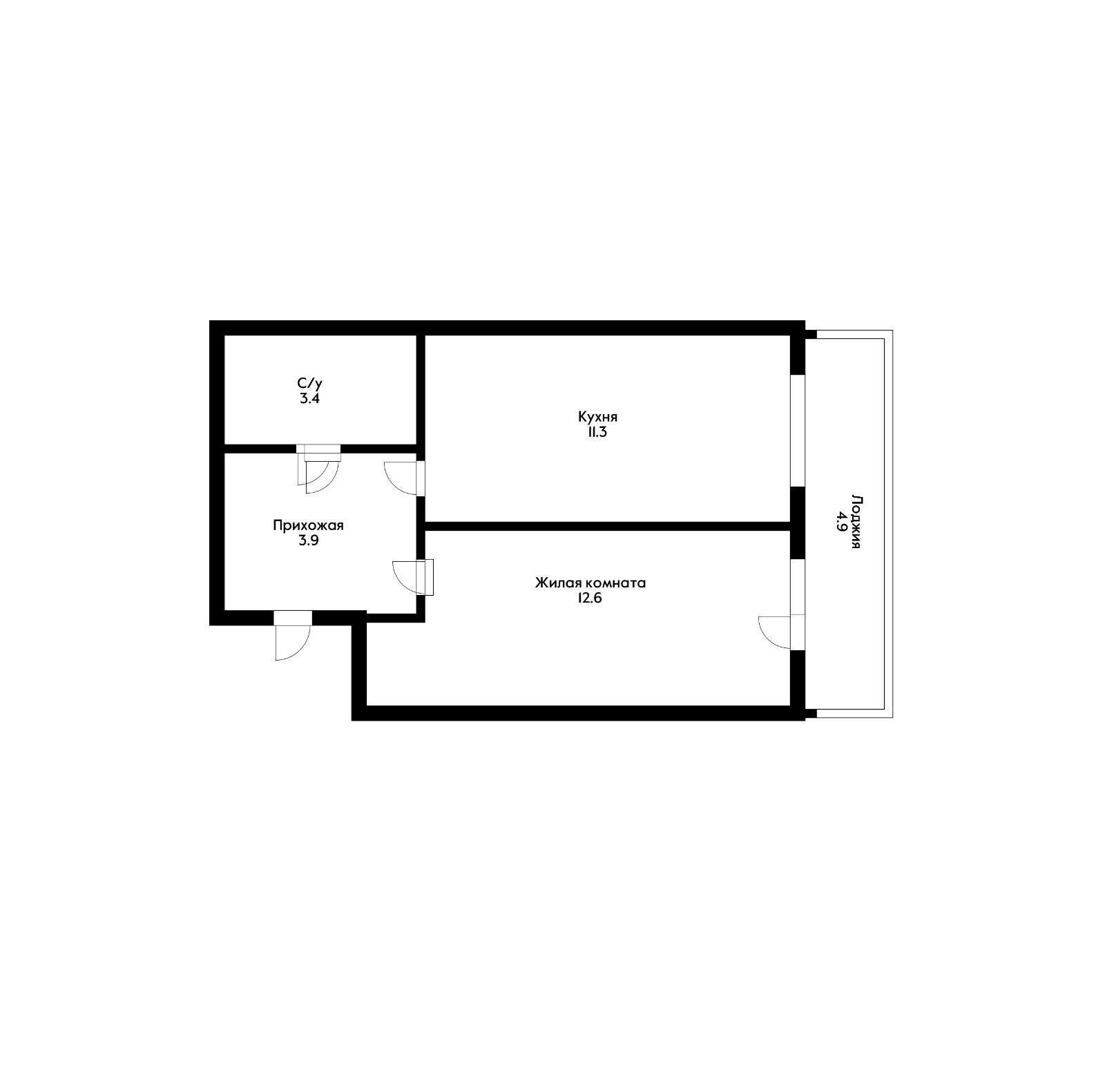 Фото №14: 1-комнатная квартира 36 м² - Краснодар, Музыкальный, Прикубанский внутригородской округ, мкр. Завод Радиоизмерительных Приборов, ул. имени С.В. Рахманинова, 34