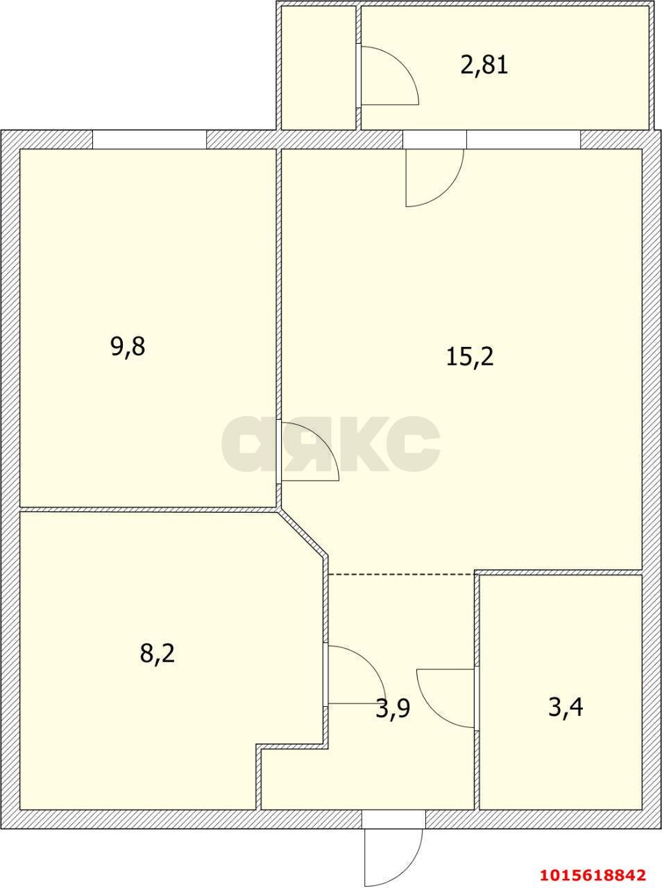 Фото №8: 2-комнатная квартира 40 м² - Краснодар, Центральный внутригородской округ, Завод Измерительных Приборов, мкр. ЖК Сказка, ул. имени 40-летия Победы, 15