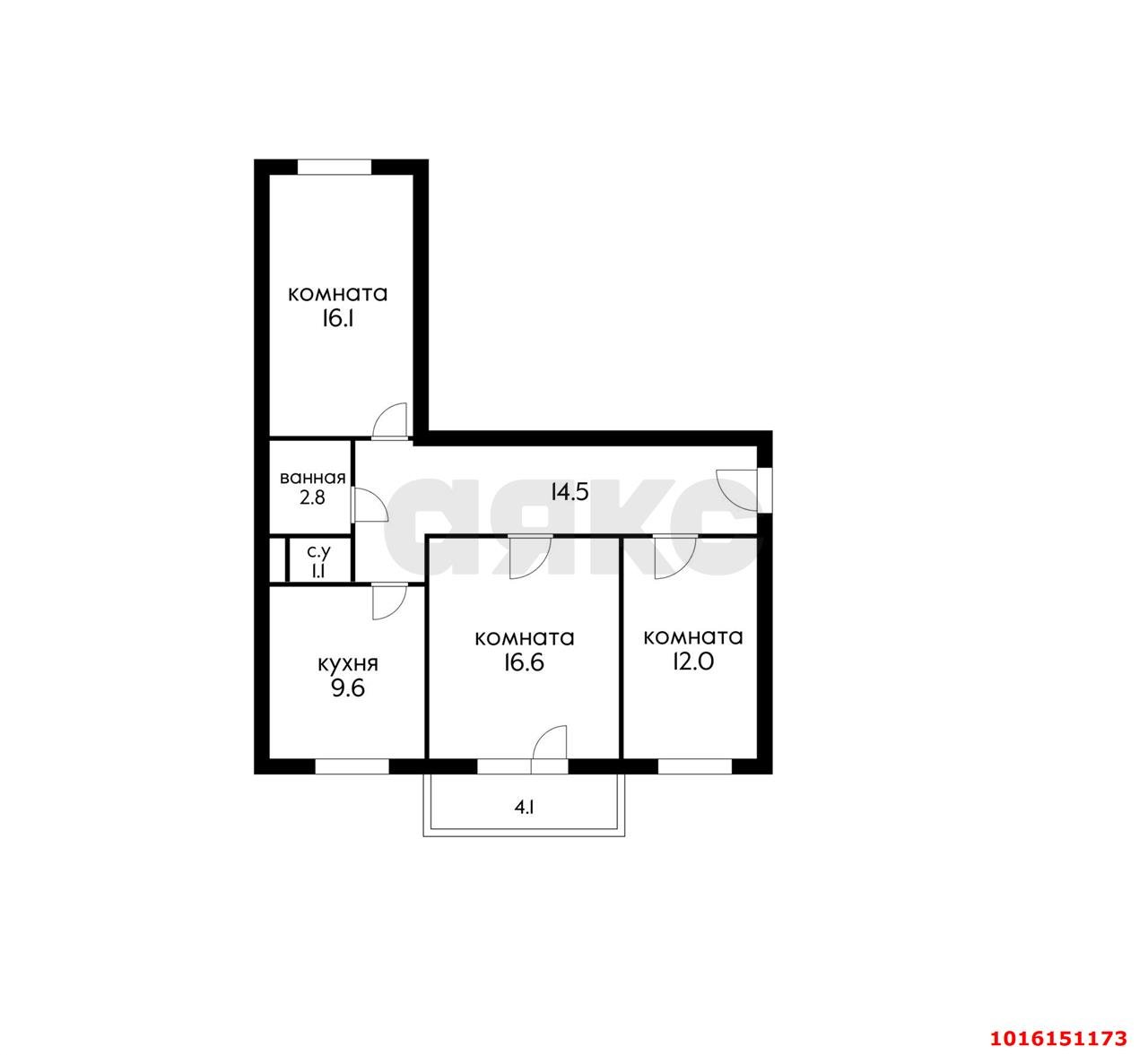 Фото №18: 3-комнатная квартира 75 м² - Краснодар, Западный внутригородской округ, Кожзавод, мкр. Военный городок № 1, ул. имени Калинина, 350/6