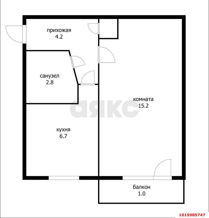 Фото №6: 1-комнатная квартира 29 м² - Краснодар, Центральный внутригородской округ, мкр. Дубинка, пр-д Полины Осипенко, 143