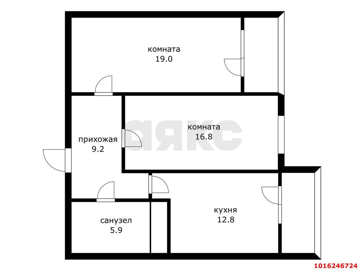 Фото №16: 2-комнатная квартира 63 м² - Краснодар, ЖК Тургенев, Западный внутригородской округ, Фестивальный, мкр. жилой комплекс Тургенев, ул. Дальняя, 8к1
