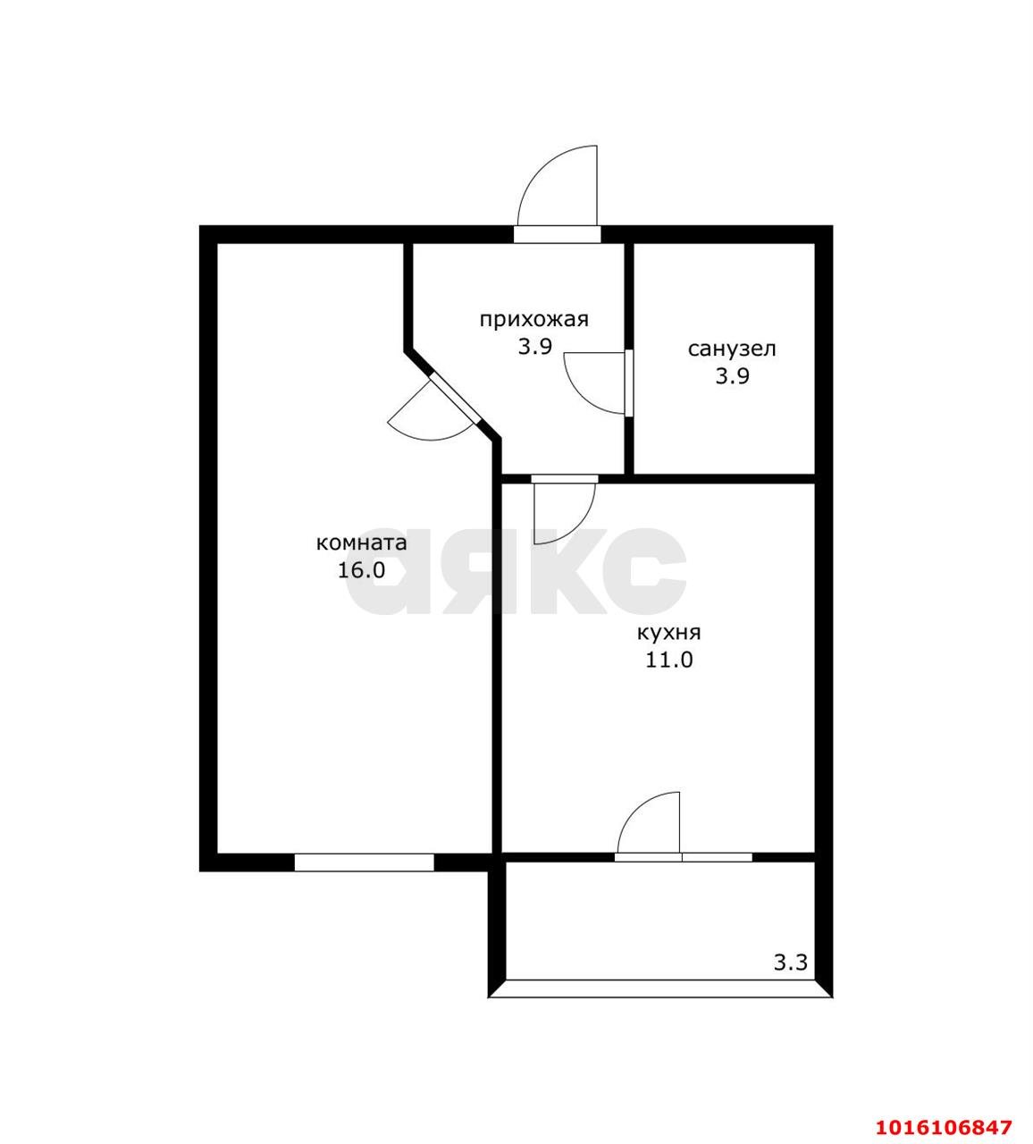 Фото №9: 1-комнатная квартира 39 м² - Новая Адыгея, мкр. жилой комплекс Мега, ул. Бжегокайская, 90/5к3
