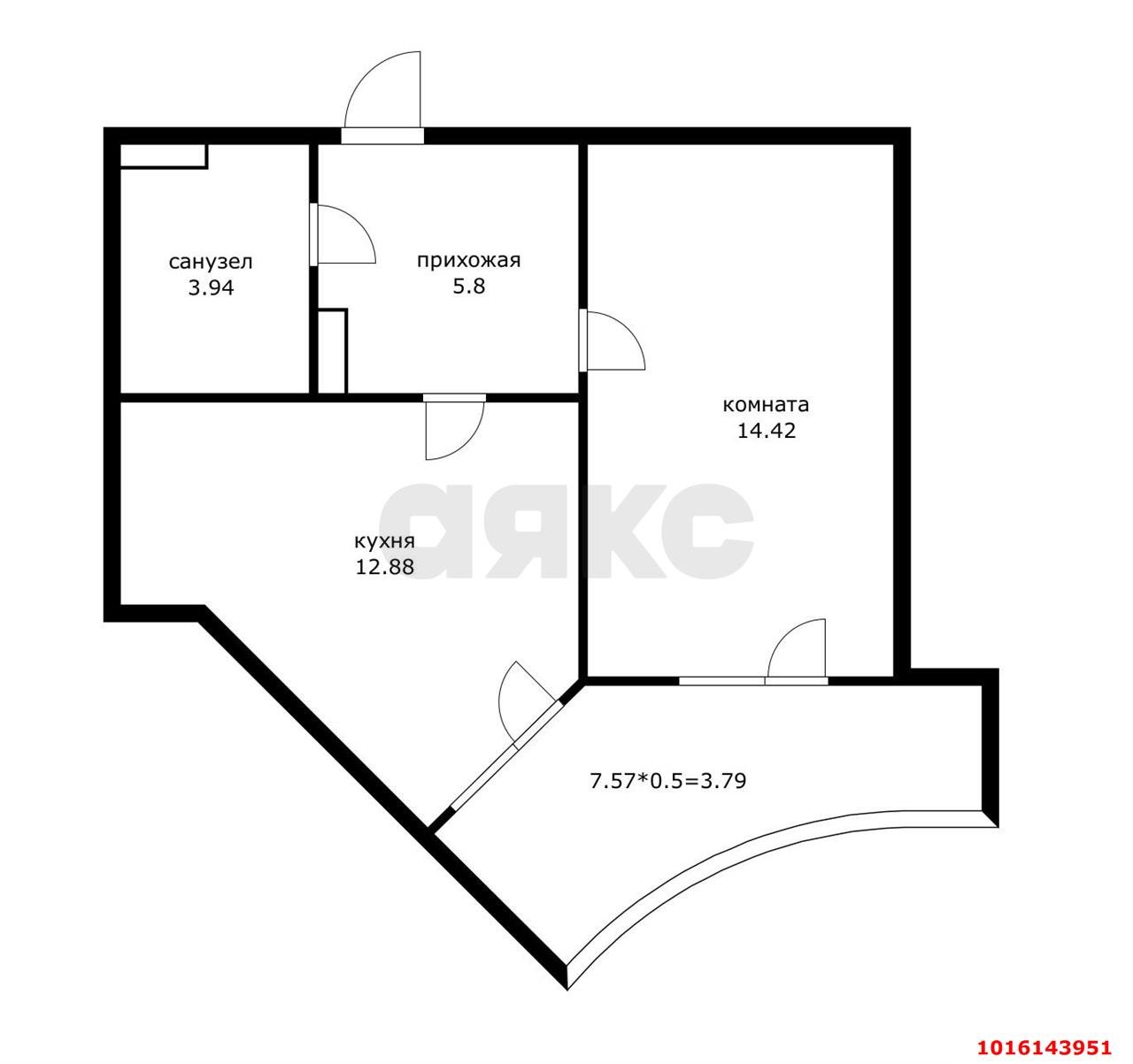 Фото №6: 1-комнатная квартира 36 м² - Краснодар, Прикубанский внутригородской округ, мкр. Достояние, ул. Конгрессная, 33