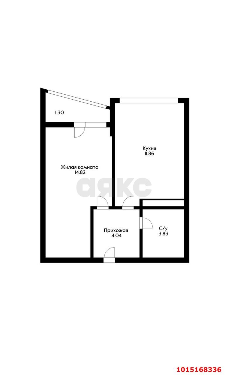 Фото №5: 1-комнатная квартира 36 м² - Ольгинка, территория ГСК Сигнал, 3-й, территория ГСК Сигнал, мкр. 3-й, 21