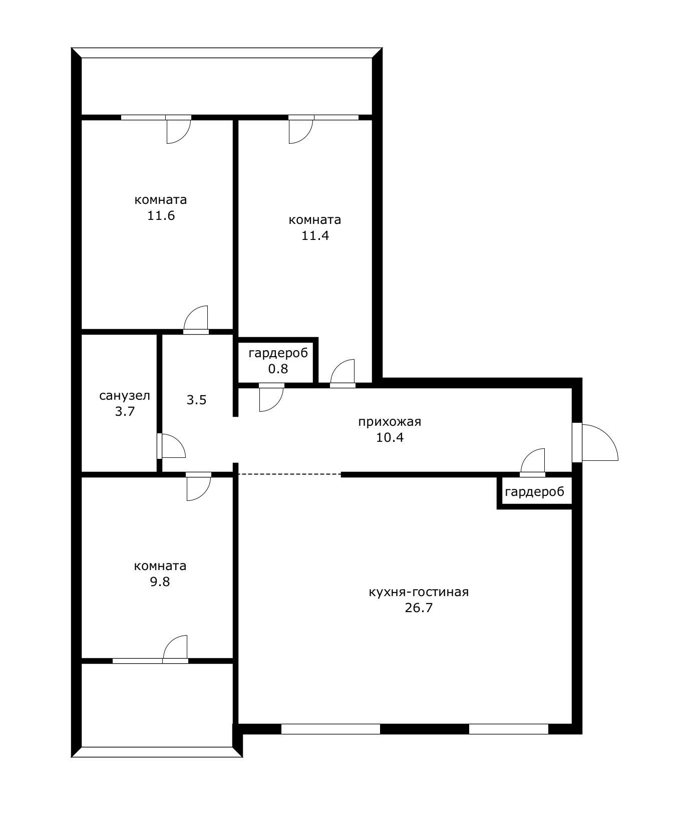 Фото №12: 4-комнатная квартира 78 м² - Краснодар, Карасунский внутригородской округ, мкр. Гидростроителей, ул. имени Игнатова, 10
