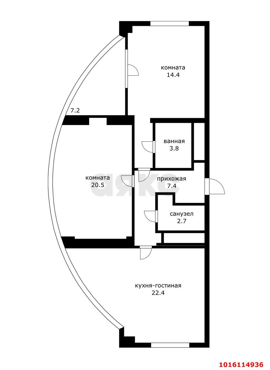 Фото №18: 2-комнатная квартира 80 м² - Краснодар, Пашковский, Карасунский внутригородской округ, мкр. жилой комплекс Империал, ул. Леонида Лаврова, 8к1ск1