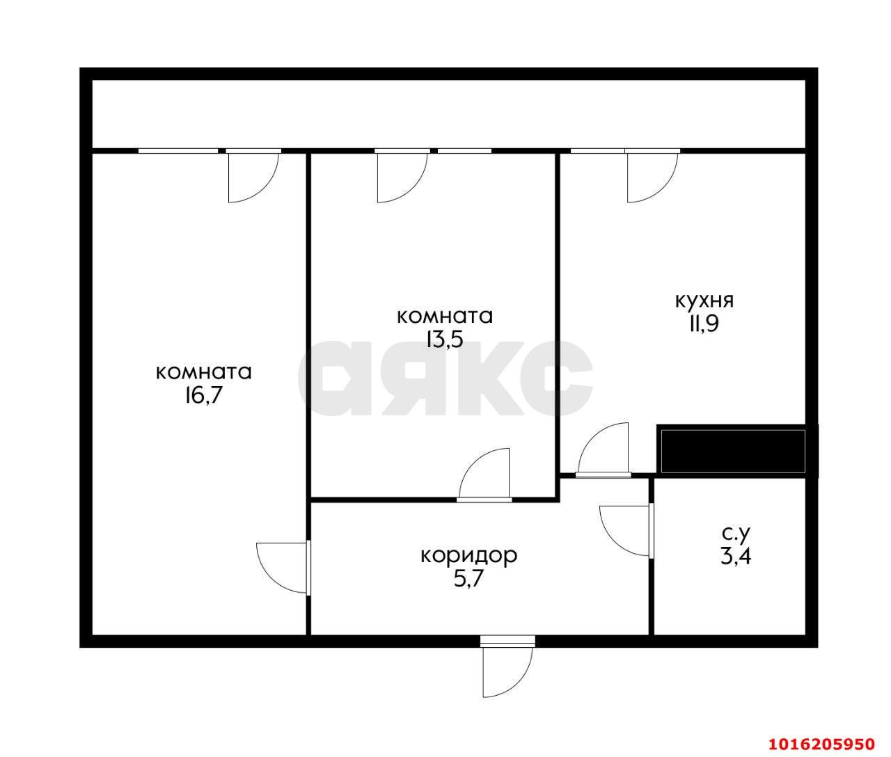 Фото №18: 2-комнатная квартира 57 м² - Краснодар, Прикубанский внутригородской округ, мкр. Славянский, ул. Заполярная, 37к4