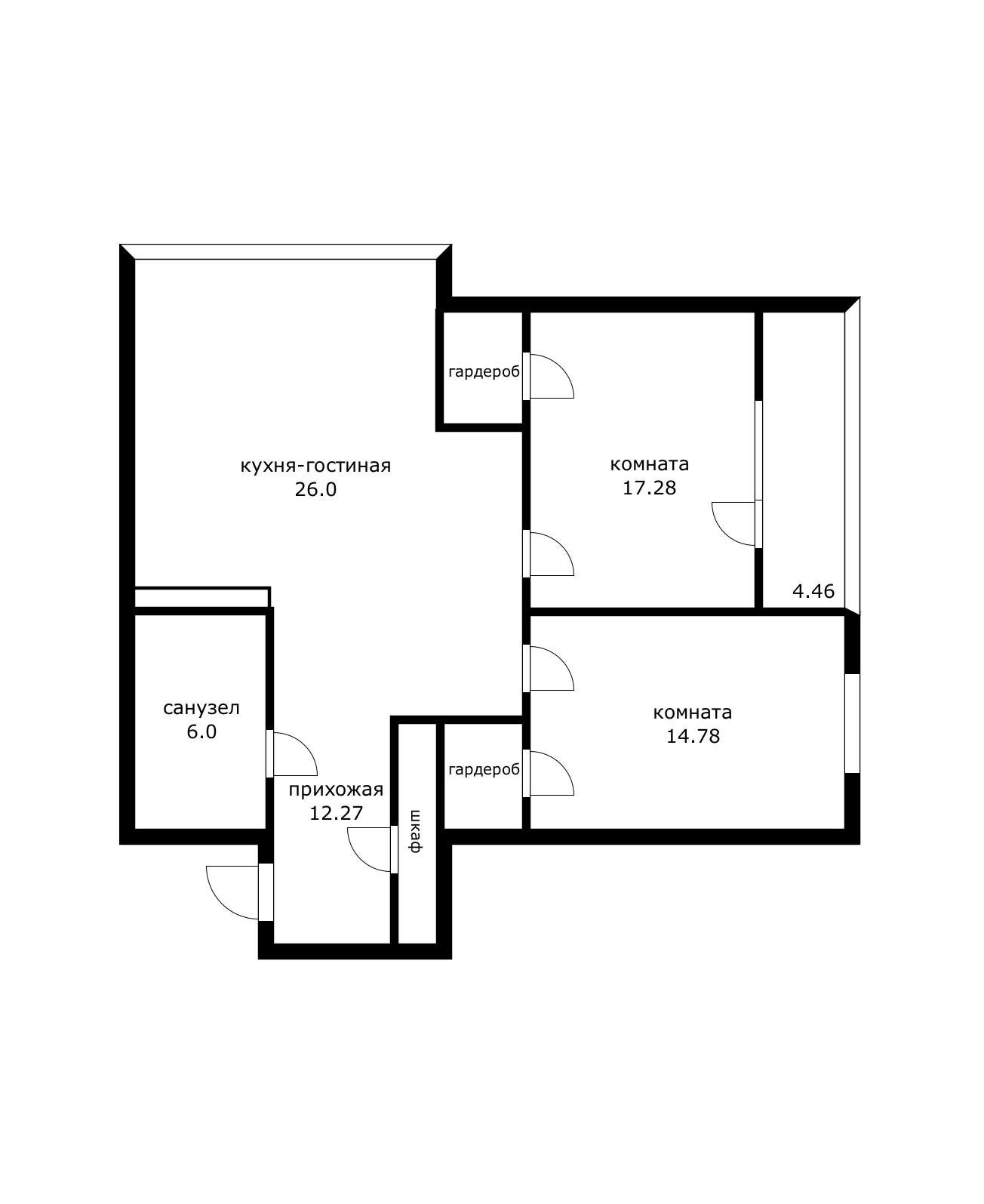 Фото №18: 2-комнатная квартира 70 м² - Краснодар, ЖК Губернский, 1-й квартал, Прикубанский внутригородской округ, мкр. Губернский, ул. Домбайская, 61