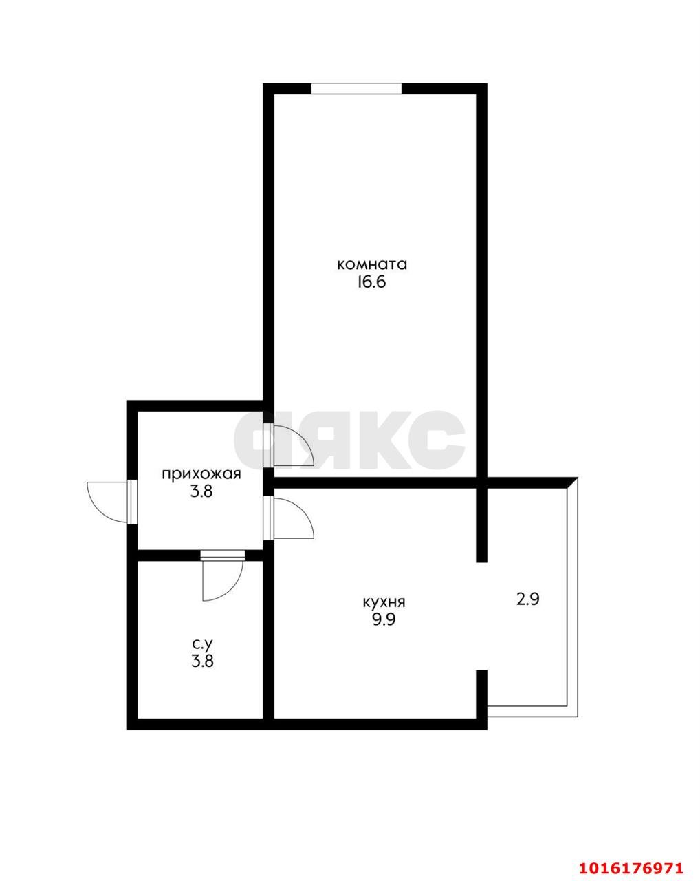 Фото №7: 1-комнатная квартира 34 м² - Краснодар, Прикубанский внутригородской округ, мкр. Музыкальный, ул. Агрохимическая, 109