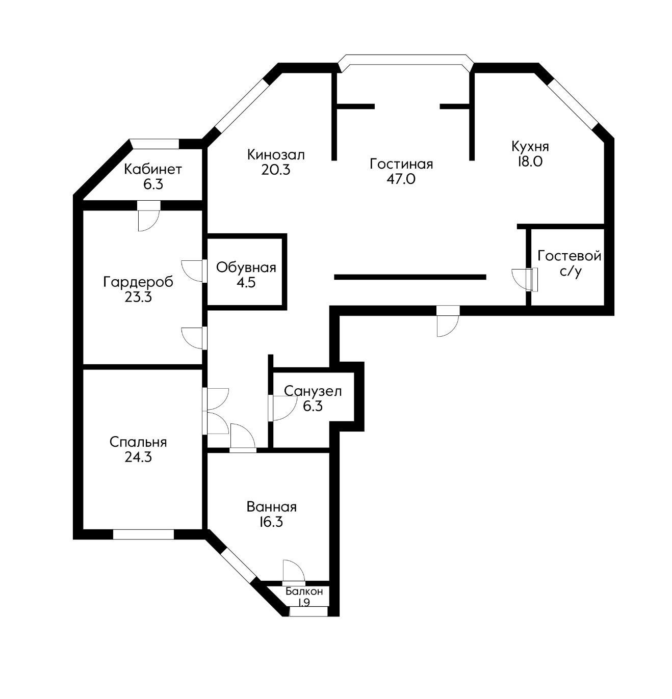 Фото №20: 3-комнатная квартира 195 м² - Краснодар, Центральный внутригородской округ, мкр. Центральный, ул. Промышленная, 49