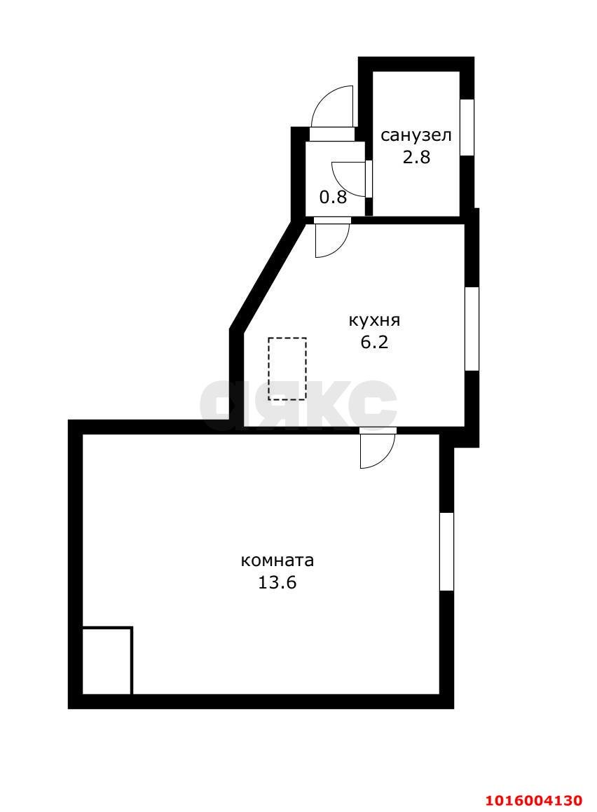 Фото №9: 1-комнатная квартира 22 м² - Краснодар, Центральный внутригородской округ, мкр. Центральный, ул. Леваневского, 30
