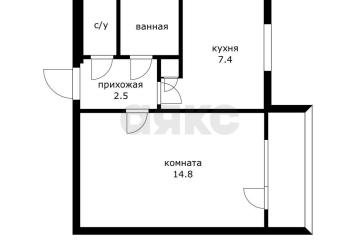 Фото №2: 1-комнатная квартира 32 м² - Краснодар, мкр. Краевая Клиническая Больница, ул. имени 40-летия Победы, 71