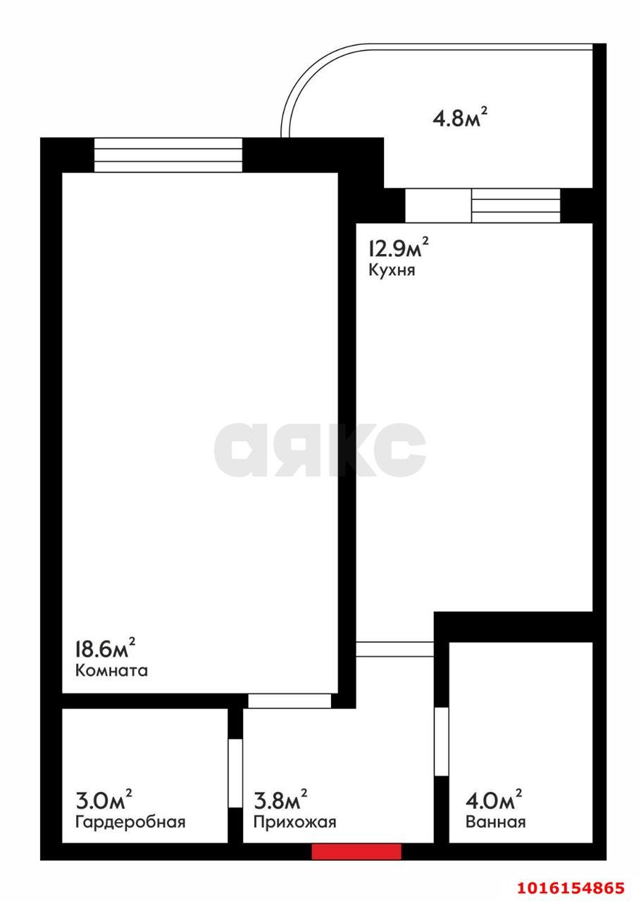 Фото №13: 1-комнатная квартира 42 м² - Краснодар, Молодёжный, Прикубанский внутригородской округ, мкр. жилой комплекс Талисман, ул. Душистая, 54/А
