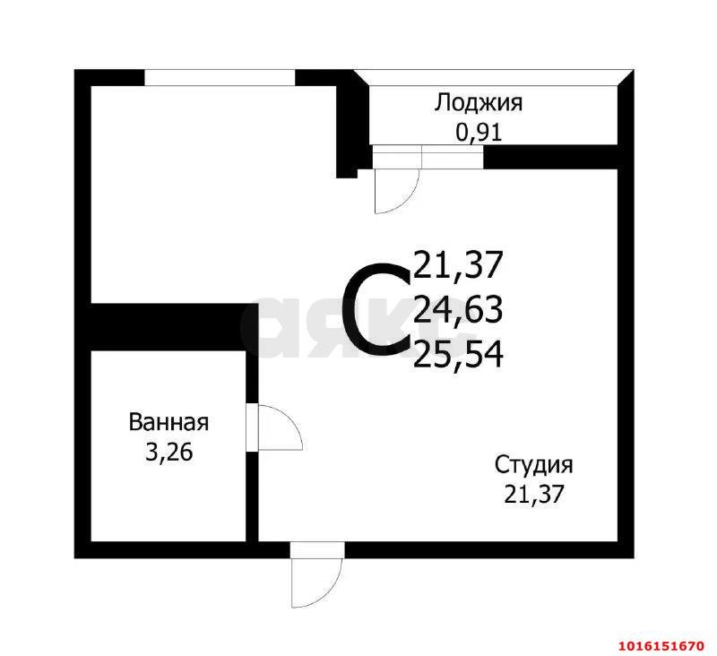 Фото №17: Студия 27 м² - Краснодар, Прикубанский внутригородской округ, жилой комплекс Славянка, мкр. Славянский, ул. Заполярная, 39к6
