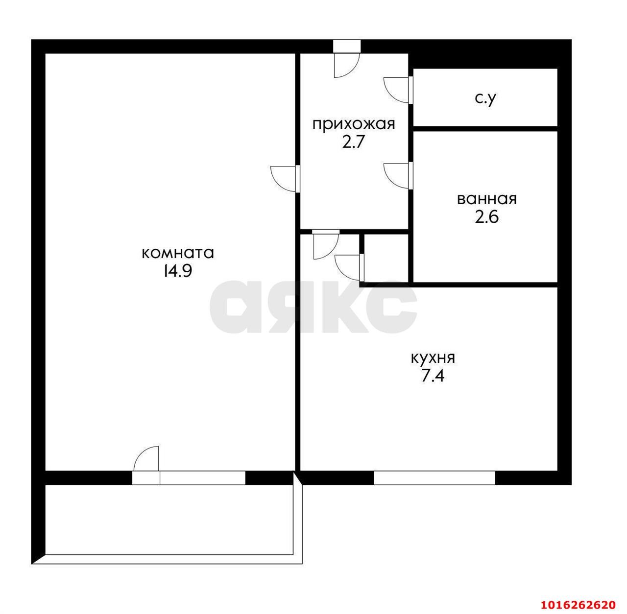 Фото №9: 1-комнатная квартира 33 м² - Краснодар, ул. Атарбекова, 17